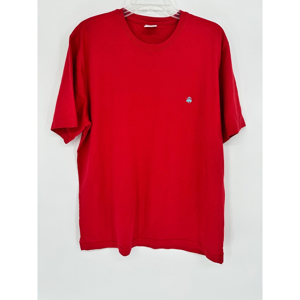 Brooks Brothers 346 Mens XL Red Short Sleeve Cotton T-Shirt Golden Fleece‎ Logo